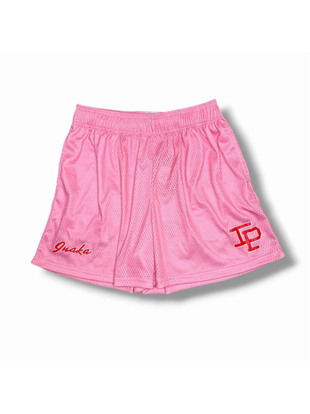 Inaka Power NWT Mens XL Classic Mesh Shorts Pink 4” Inseam Pockets Gym Training